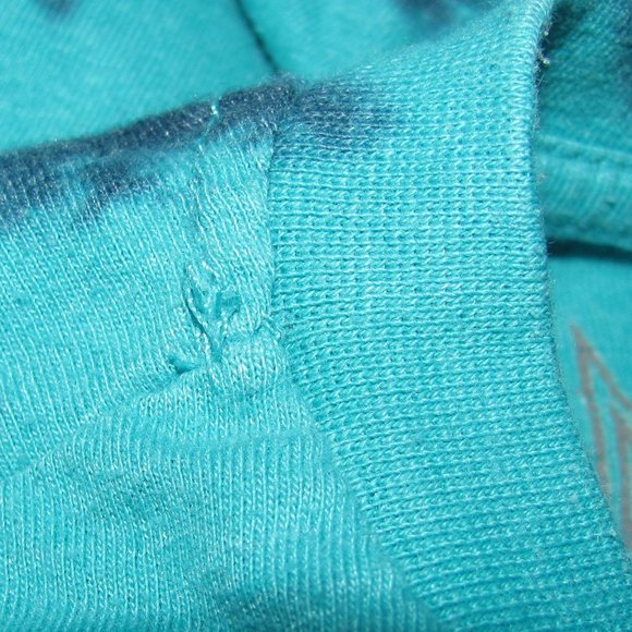 Mens' Def Leppard Black Teal Tie Dye Graphic Tee T-Shirt Size Large - Picture 5 of 5